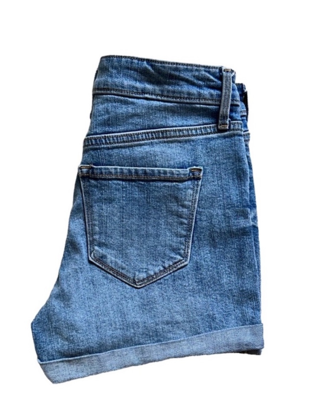 NEW Old Navy High Rise Button Fly Secret Slim Pocket Denim Shorts Size 0 - Picture 5 of 8